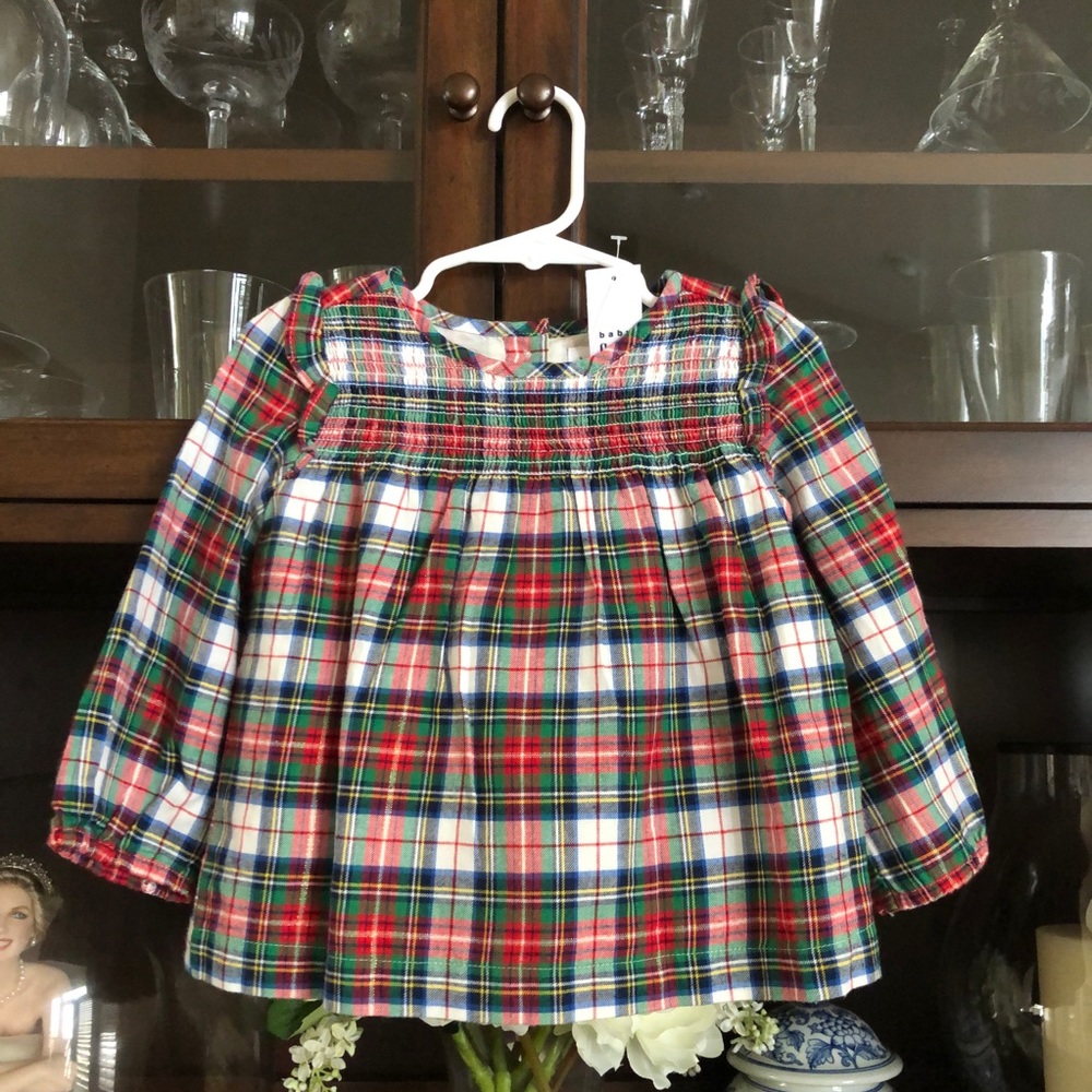 Baby Gap Plaid Smocked Top Fall Shirt 2T OR 4T Toddler Holiday NWT!!